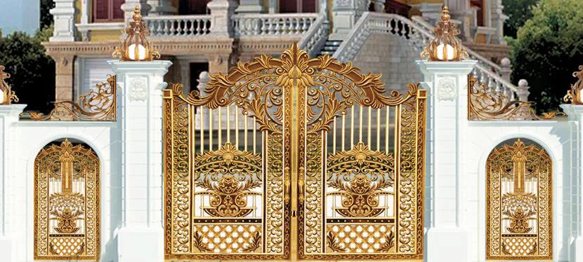 Cổng họa tiết lá cây