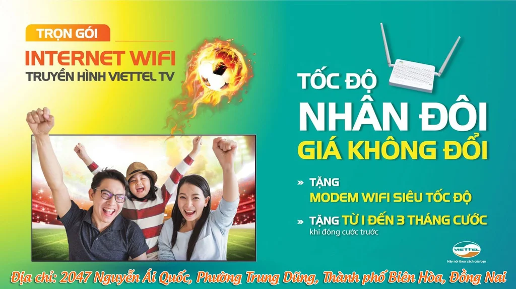 Cửa hàng Viettel tại: 2047 Nguyễn Ái Quốc, Phường Trung Dũng