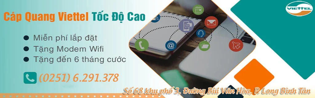 Cửa hàng Viettel tại: Số 68 khu phố 3, Đường Bùi Văn Hòa, P. Long Bình Tân