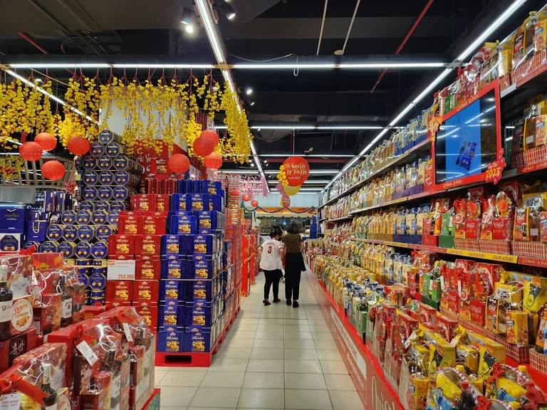 Mua quà biếu tết tại Lotte mart biên hòa