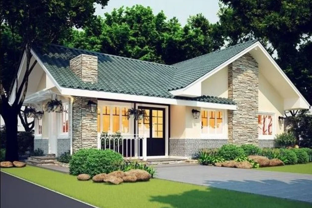 Nhà cấp 4 hiện đại phong cách Châu Âu