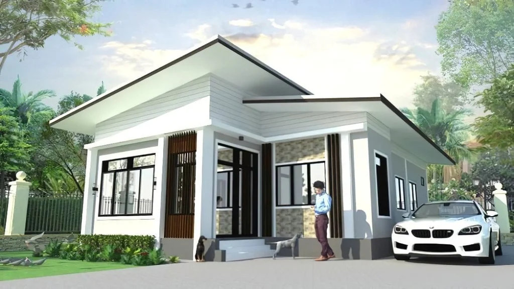 Nhà cấp 4 L mái thái đẹp
